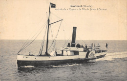 50-CARTERET-ARRIVEE DU CYGNE DE L ILE DE JERSEY-N 6011-H/0243 - Carteret