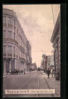 AK Rosario De Santa Fé, Calle Laprida Y San Luis, Strassenbahn  - Strassenbahnen