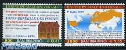 San Marino 1999 125 Years UPU 2v, Mint NH, Various - U.P.A.E. - Maps - Ongebruikt