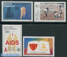 Turkish Cyprus 1997 Mixed Issue 4v, Mint NH, Health - Science - Sport - AIDS - Inventors - Scouting - Krankheiten