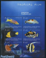 Grenada Grenadines 2000 Tropical Fish 6v M/s, Mint NH, Nature - Fish - Fishes