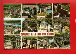 RÉGION CENTRE VAL DE LOIRE . " LES MERVEILLES DU VAL DE LOIRE ". SES CHÂTEAUX VUS D'AVION . MULTI-VUES - Réf. N°38966 - - Centre-Val De Loire