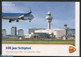 Netherlands 2016 100 Years Schiphol, Presentation Pack 546, Mint NH, Transport - Aircraft & Aviation - Neufs