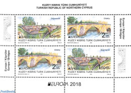 Turkish Cyprus 2018 Europa, Bridges S/s, Mint NH, History - Europa (cept) - Art - Bridges And Tunnels - Ponti