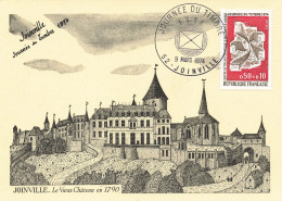 52 - JOINVILLE - Le CHÂTEAU  En 1790  - CARTE POSTALE ILLUSTREE - JOURNEE Du TIMBRE - 9/3/1974 - CACHET SPECIAL - Joinville