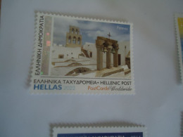 GREECE MNH NO GUM STAMPS 2022 POSTCARDS 2 EYRO PATMOS - Andere & Zonder Classificatie