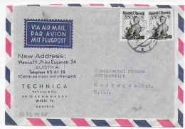 Luftpost Mit MeF Wien Nach Muskegon/Mich. USA, 1960 - Covers & Documents