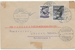 Flugpost Wien Nach Zürich, 1925 - Cartas & Documentos