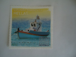 GREECE MNH NO GUM STAMPS 2014 POSTCARDS 2 EYRO SHIPS - Other & Unclassified