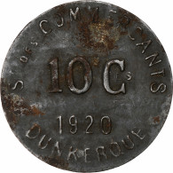 France, Société Des Commerçants - Dunkerque, 10 Centimes, 1920, TTB, Iron - Monetary / Of Necessity