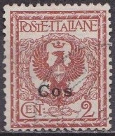 DODECANESE  1912 Black Overprint COS On Italian Stamp Vl. 1 - Dodécanèse