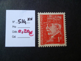 Timbre France Neuf ** 1941  N° 514 Cote 0,20 € - Neufs