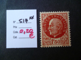 Timbre France Neuf ** 1941  N° 517 Cote 0,20 € - Nuovi