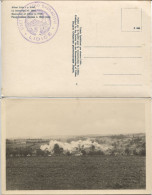 Tschechoslowakei Lidice Ungebrauchte Fotokarte Der Zerstörung 1942, Violetter Nebenstempel - Cartas & Documentos
