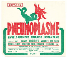 Buvard 15.9 X 13.9 Laboratoires AUGOT A. Bouchet Pharmacien Yzeure Allier Pneumoplasme Envelopement Sinapisé - Produits Pharmaceutiques