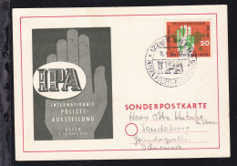 Internationale Polizeiausstellung Essen Auf Sonderpostkarte Mit Sonderstempel  - Andere & Zonder Classificatie