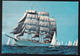 Segelschiff "Christian Radich", Karte Abdruck Von Büroklammer - Dampfer