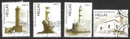 GREECE 2009 Lighthouses Of Greece 4 Values From The Set Vl. 2480 / 2483 - Oblitérés