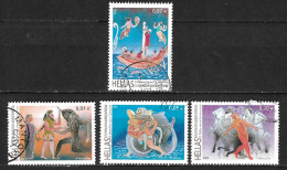 GREECE 2009 Greek Mythology 4 Values From The Set Vl. 2485 / 2488 - Used Stamps