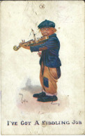 „I've Got A Fiddling Job”, The Alpha Postcard, Signiert “..Carter”, Gelaufen 1919, Einstichloch, Altersspuren - Music And Musicians