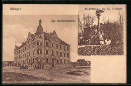 AK Kitzingen, Königliches Bezirkskommando, Kriegerdenkmal Und Königliche Realschule  - Kitzingen