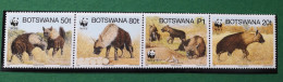 Botswana 1995 WWF 4er-Streifen** Hyäne - Botswana (1966-...)