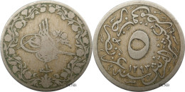 Égypte - Empire Ottoman - Abdulhamid II - 5/10 Qirsh AH1293/10 (1884) - TB/VF25 - Mon6403 - Aegypten