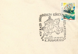 Poland Postmark D71.09.26 KRYNICA.01kop: Tourism PTTK Rally Along The Pulaski Trail Horse - Enteros Postales