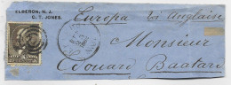 ETATS UNIS USA 5C CANCEL ELBERON 1882 FRAGMENT - Covers & Documents