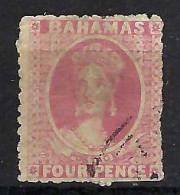 BAHAMAS Ca.1862: Le Y&T 3A Obl. Aminci Forte Cote - 1859-1963 Crown Colony