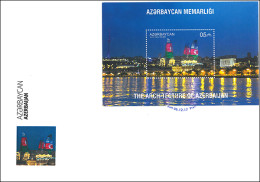 Azerbaijan 2017 FDC First Day Cover Book “Azerbaijan”. Architecture. Flame Towers - Azerbaiján