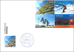 Azerbaijan 2017 FDC First Day Cover Book “Azerbaijan”. Sporting Facilities 1 - Azerbaiján