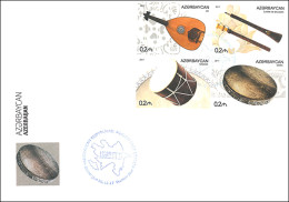 Azerbaijan 2017 FDC First Day Cover Book “Azerbaijan”. Musical Instruments 1 - Azerbaijan