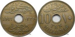 Égypte - Protectorat Britannique - Hussein Kamal - 10 Millièmes 1917-AH1335 H - TTB/XF45 - Mon5500 - Egypte