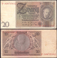 Deutschland - Germany 20 Reichsmark 1929 Ro 174a Pick 181 VF (3) Udr B - Serie F - Otros & Sin Clasificación