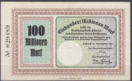 Thüringen - Pössneck 100 Millionen Mark 1923 Notgeld VF (3)   (12892 - Otros & Sin Clasificación