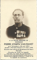 Doodsprentje Van 'Pierre Joseph Van Ranst' - Religión & Esoterismo