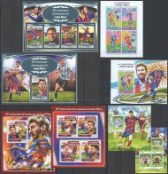 St 2016-2017 Lionel Messi Sport Football Legend 4Kb+4Bl Mnh Stamps - Other & Unclassified