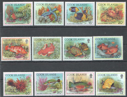 B1347 Cook Islands Fish & Marine Life Fauna Set Mnh - Marine Life