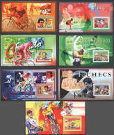 B1057 2006 Guinea Sport Cycling Chess Ping Pong Tennis 7Bl Mnh Stamps - Table Tennis