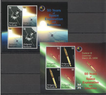 B1311 2008 Antigua & Barbuda 50 Years Of Space Exploration 2Kb Mnh - Altri & Non Classificati