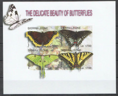 B1148 Imperf Sierra Leone The Delicate Beauty Of Butterflies 1Kb Mnh - Schmetterlinge