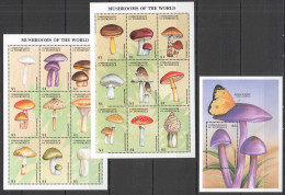 B1200 Dominica Flora Nature Mushrooms Of The World !!! 2Kb+1Bl Mnh - Champignons