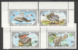 B1123 1986 Mongolia Fauna Water Birds Pelicans 1Set Mnh - Sonstige & Ohne Zuordnung