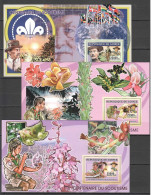 B1056 2006 Guinea Scouting Orchids Boy Scouts 3Bl Mnh - Nuevos