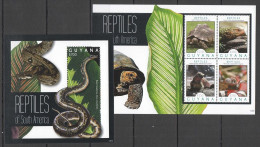 B1180 2012 Guyana Fauna Reptiles Of South America Turtles Snakes Kb+Bl Mnh - Otros & Sin Clasificación