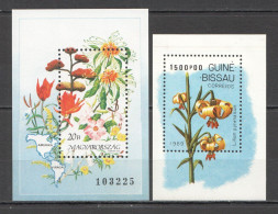 B1115 Guinea-Bissau Hungary Flowers Flora Nature 2Bl Mnh - Sonstige & Ohne Zuordnung