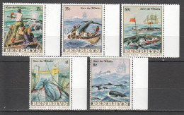 B1343 1983 Penrhyn Northern Cook Islands Marine Life Save The Whales 1Set Mnh - Marine Life