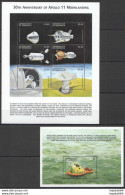 Ss0020 Dominica Space 30Th Anniversary Apollo 11 Moonlanding Kb+Bl Mnh - Altri & Non Classificati