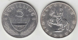 Österreich - Austria 5 Schilling SILBER - Münze 1960    (31740 - Autriche